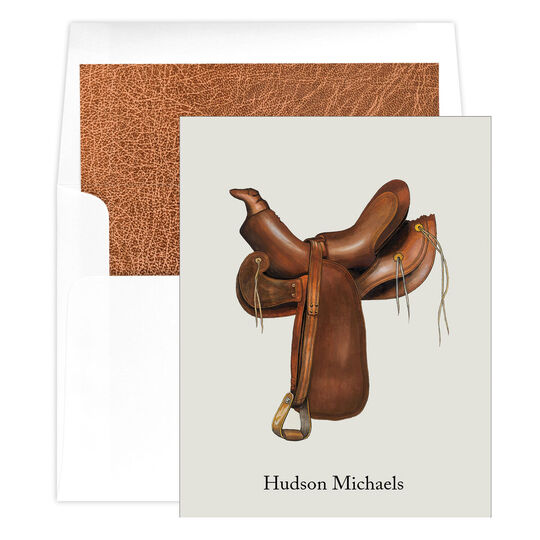 Weathered Saddle Folded Note Cards